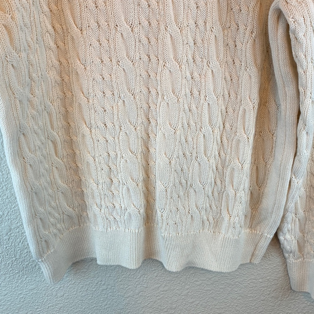 Incerun men’s cable knit sweater sz L fall winter casual preppy light minimal - Picture 5 of 7